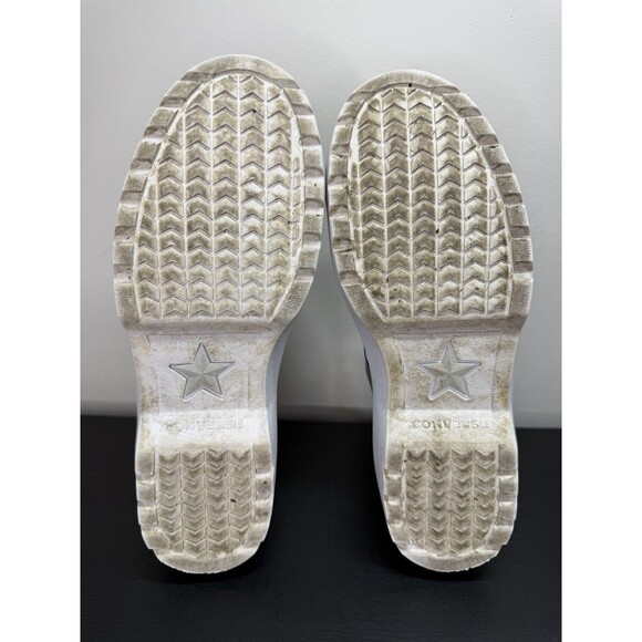Chuck Taylor All Star Lugged Lift Platform Silver Glitter Youth Size 3 Side Zip - Picture 10 of 15
